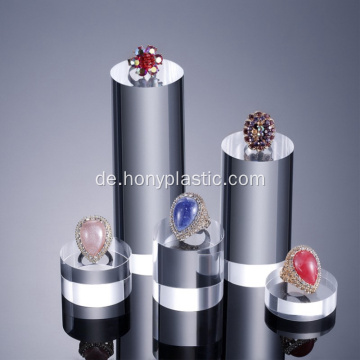 Klarer Acrylstangenrund -Riegel -Schmuck -Display -Basis